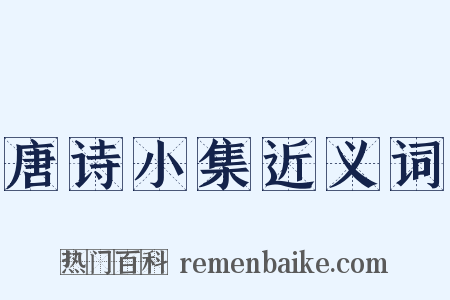 唐诗小集近义词是什么意思的图片